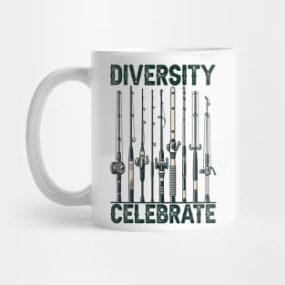 Celebrate Diversity Fishing Mug